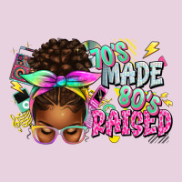 70's Made 80's Raised Afro Messy Bun Ladies Tee | Teevron