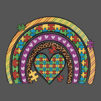 Autism Awareness Heart Leopard Rainbow Zipper Hoodie | Teevron