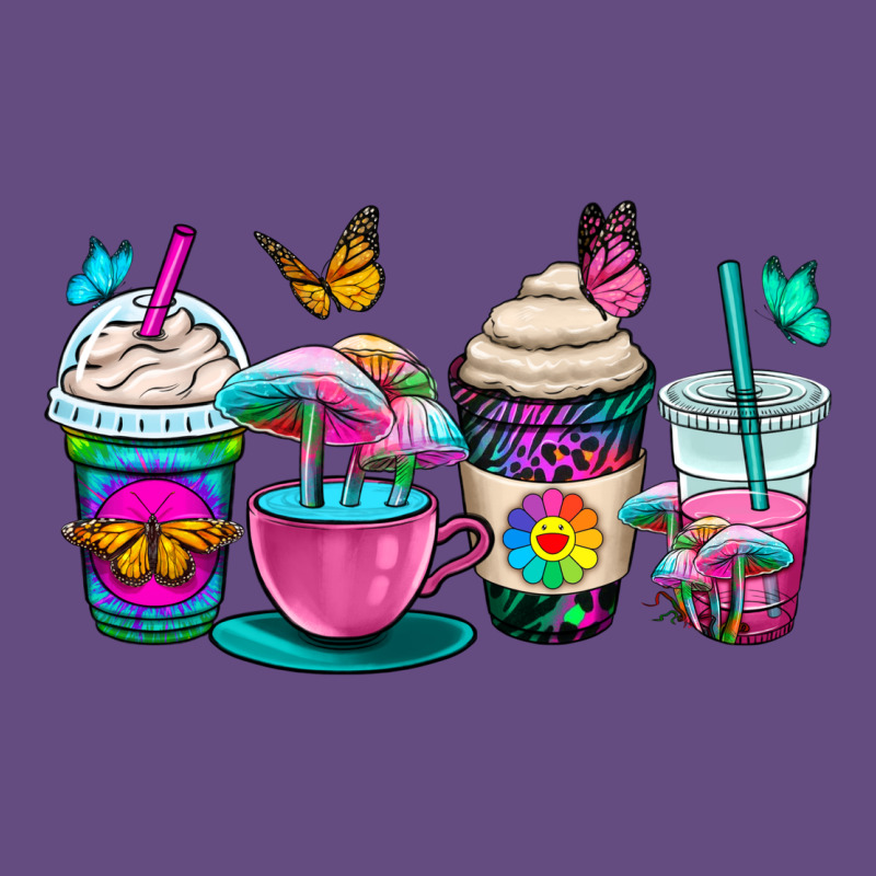 Tie Dye Coffee Cups Vintage Hoodie by OliviaCreatesArt | Teevron