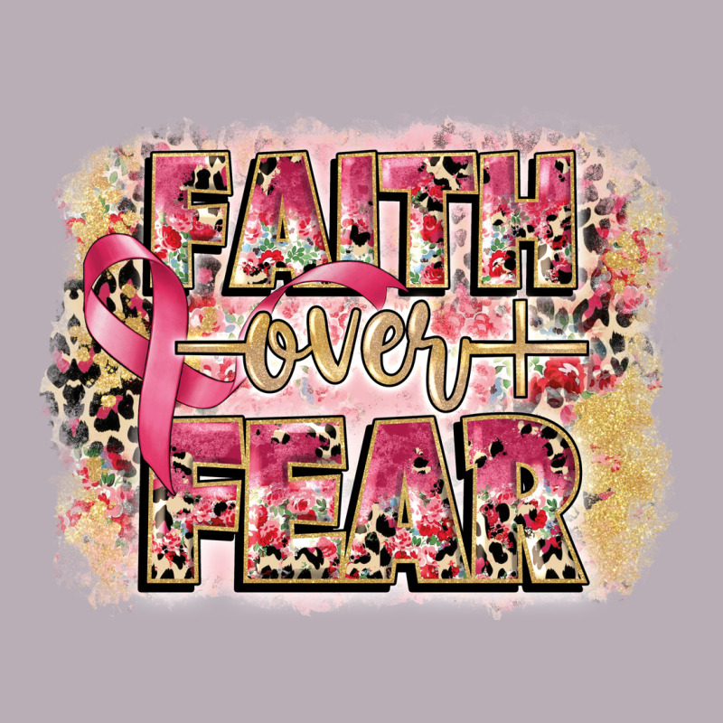 Faith Over Fear Breast Cancer 12 Inches 300 Dpi Vintage Tee by CowGirlArtShop | Teevron