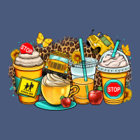 School Bus Coffee Cups Vintage Hoodie | Teevron