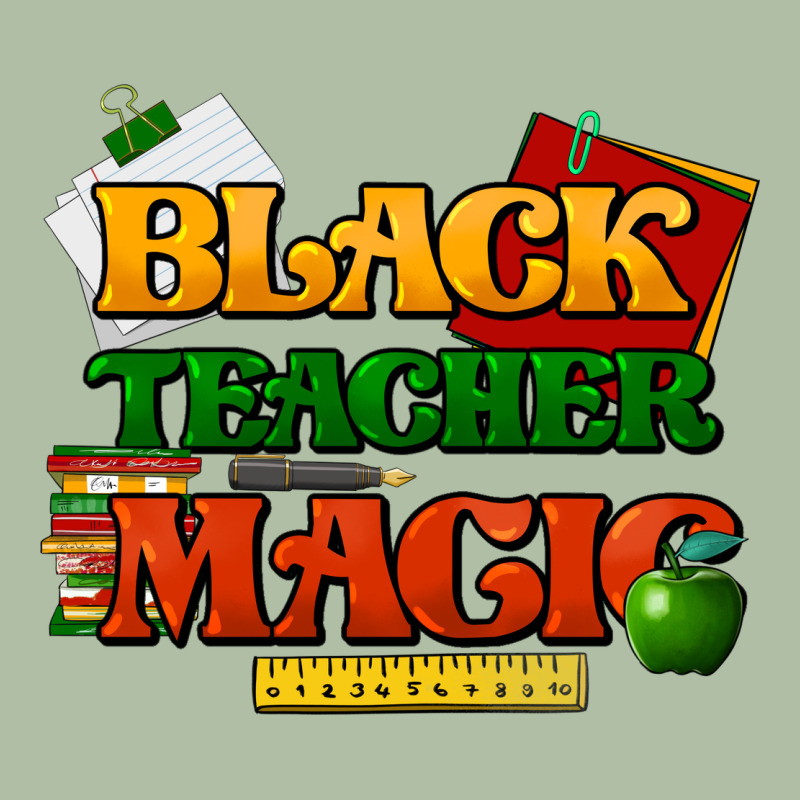 Black Teacher Magic Urban Heavy Tee by HowdyJamesFarm | Teevron