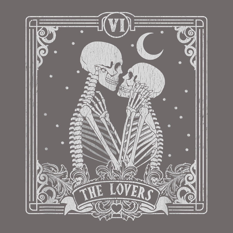 The Lovers Tarot Card Skeleton Valentines Halloween Occult Urban Heavy Tee by longCreatives | Teevron