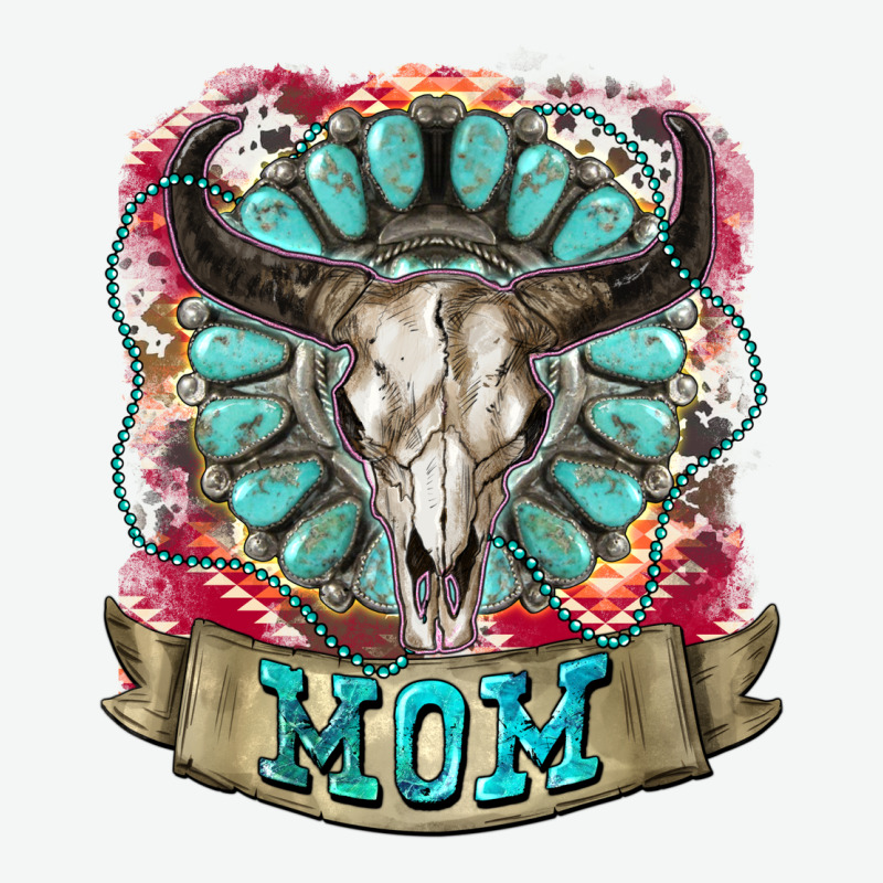 Mom Bull Skull Mother's Day Urban Heavy Tee by CowGirlArtShop | Teevron