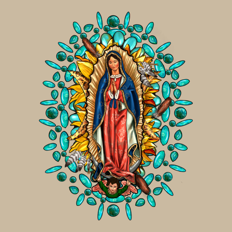 Our Lady Of Guadalupe Gemstone Sunflowers Long Sleeve Tee by FaDigitalArtStudio | Teevron
