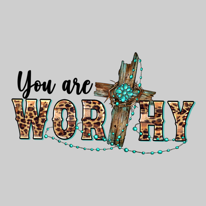 You Are Worthy Cross Premium Sweatshirt by BarkalooDesign | Teevron