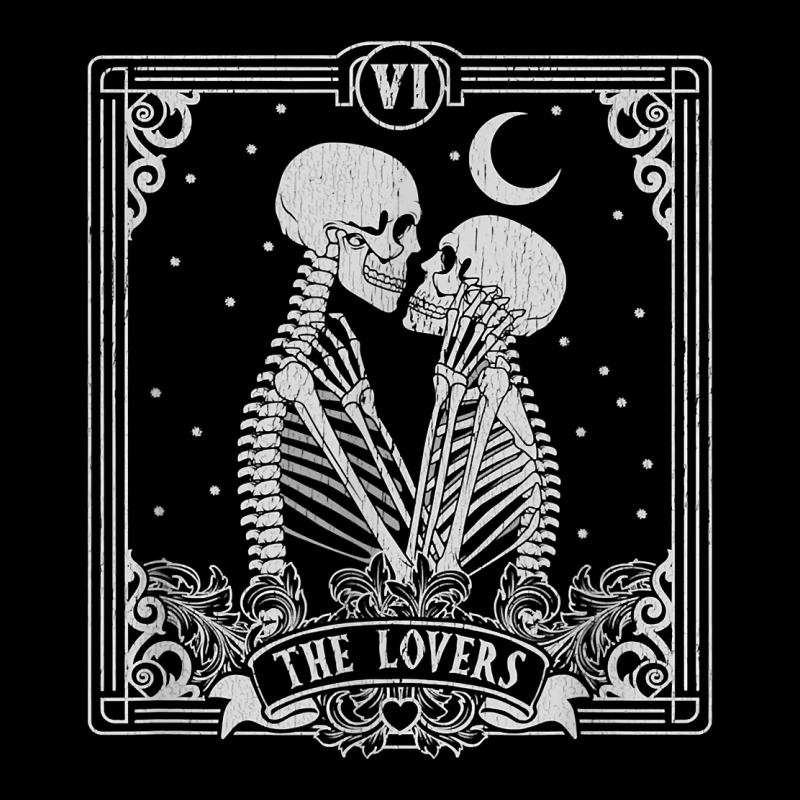 The Lovers Tarot Card Skeleton Valentines Halloween Occult Heavy Core Tee by longCreatives | Teevron