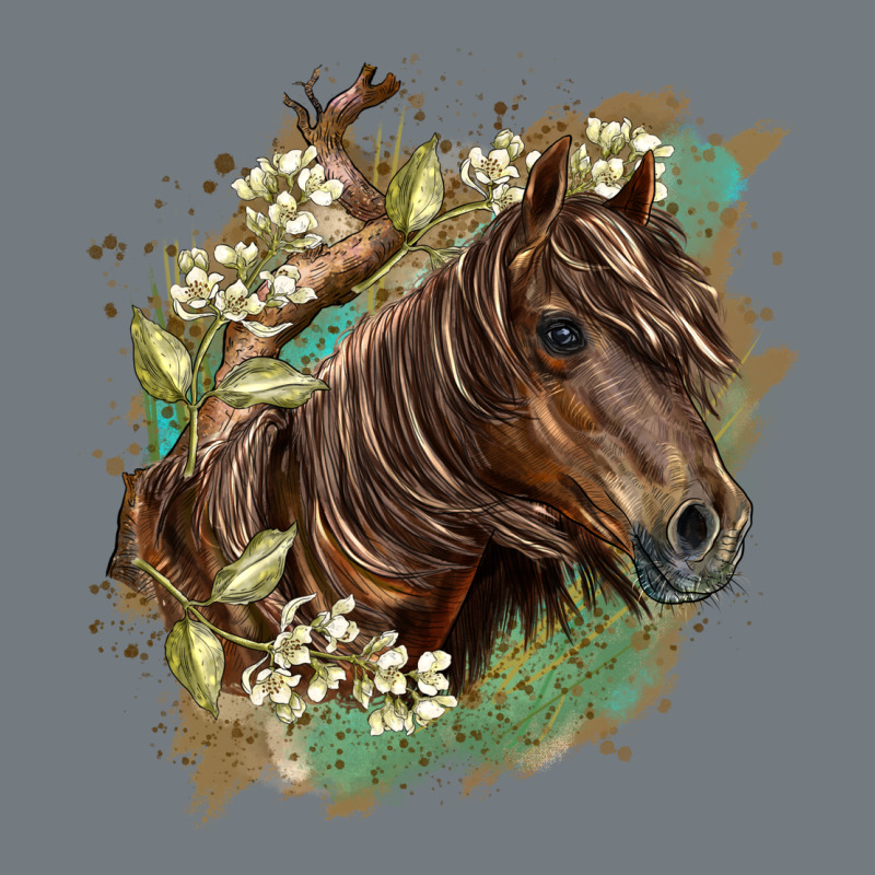 Missouri Horse Floral Background Heavyweight Sweatshirt by LillyAllenDesigns | Teevron