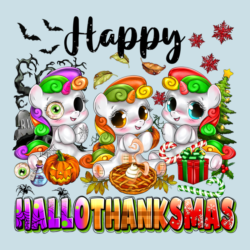 Happy Hallothanksmas Unicorns Ladies Tee by texasbilliewilder | Teevron