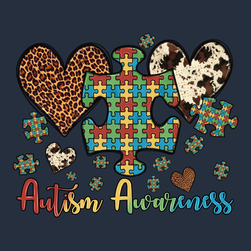 Autism Awareness Leopard Cowhide Herts Puzzle Zipper Hoodie by Artiststas | Teevron