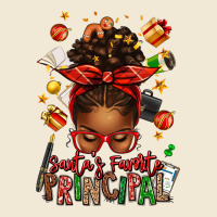 Santas Favorite Principal Afro Messy Bun Ladies Tee | Teevron