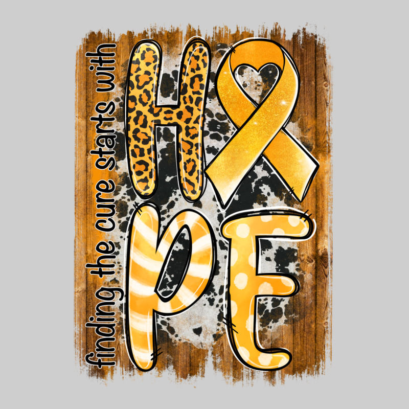 Finding The Cure Starts With Hope Childhood Cancer Awareness  With Bac Premium Tee by Jasminsmagicworld | Teevron