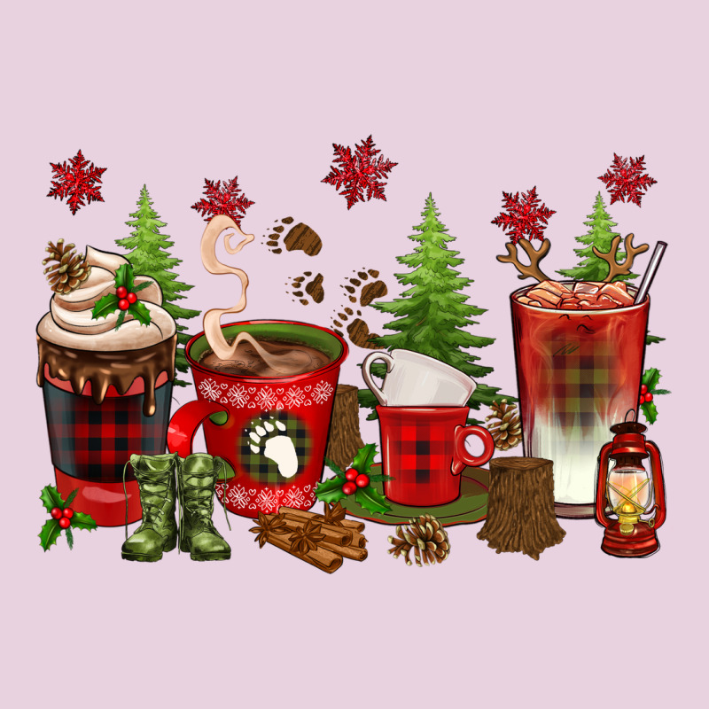 Christmas Coffee Cups Ladies Tee by texasbilliewilder | Teevron