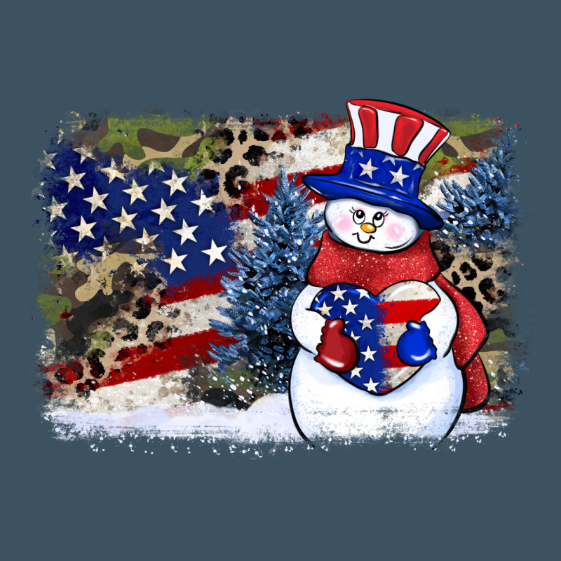 Patriotic Snowman Background 4th Of July Urban Heavy Tee by HowdyJamesFarm | Teevron
