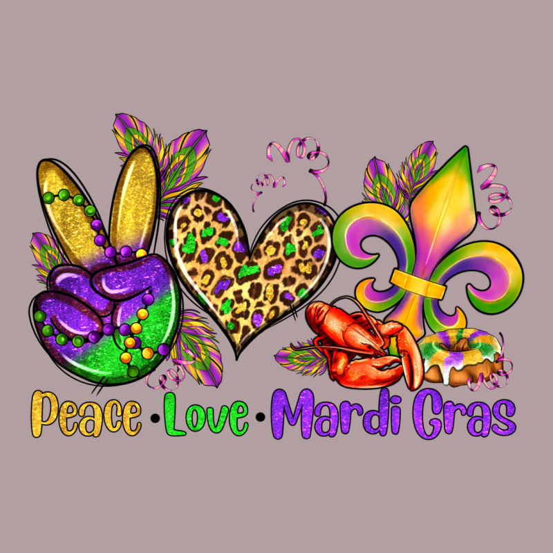 Peace Love Mardi Gras Olivia Vintage Hoodie by OliviaCreatesArt | Teevron