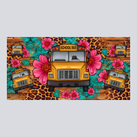 School Bus Leopard Gemstone License Plate Zipper Hoodie | Teevron
