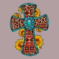 Gemstone Sunflower Leopard Cross Vintage Hoodie | Teevron