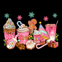Pink Gingerbread Coffee Cups Ladies Tee | Teevron