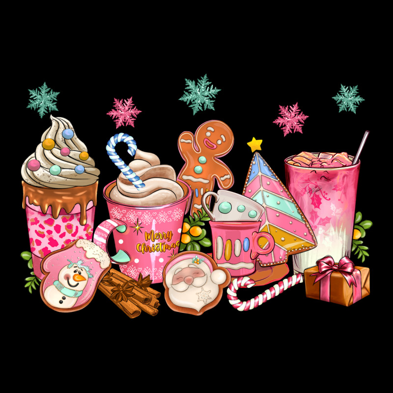 Pink Gingerbread Coffee Cups Ladies Tee by texasbilliewilder | Teevron
