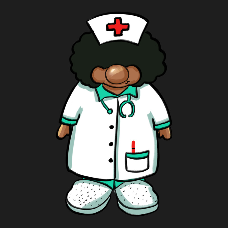 African Nurse Gnome Afro Hair Heavyweight Hoodie by BarkalooDesign | Teevron
