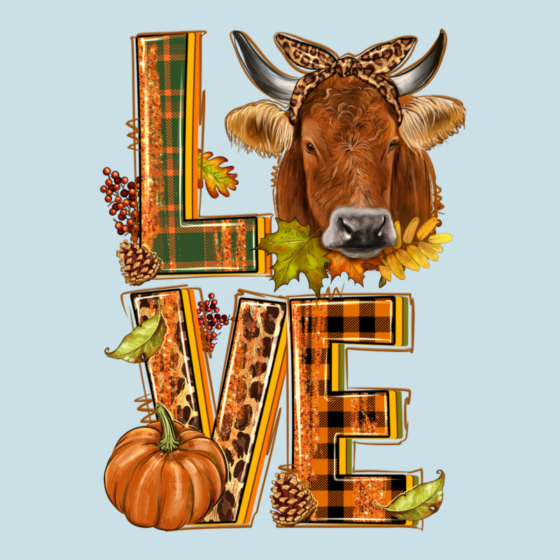 Love Fall Cow Ladies Tee by NancyCooperArtShop | Teevron