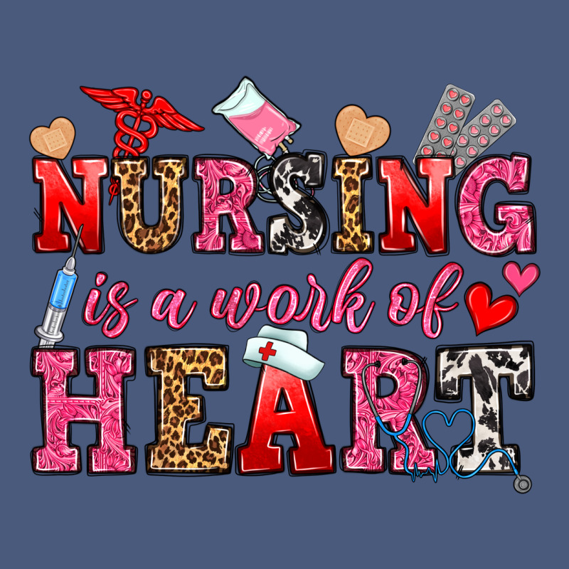 Nursing Is A Work Of Heart Vintage Hoodie by OliviaCreatesArt | Teevron