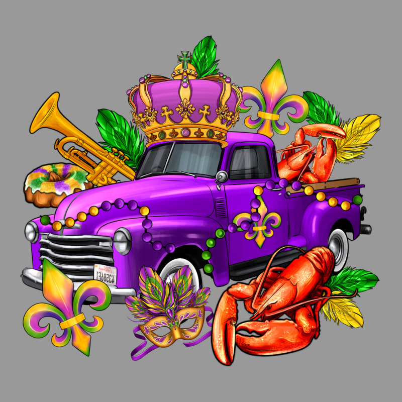 Mardi Gras Truck Olivia Vintage Hoodie by OliviaCreatesArt | Teevron