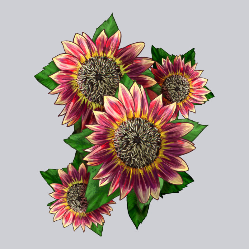4 Crimson Blaze Sunflower Heavyweight Sweatshirt by LillyAllenDesigns | Teevron