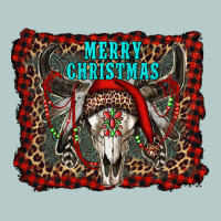 Merry Christmas Bull Skull Heavy Core Tee | Teevron
