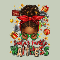 Santa's Favorite Waitress Messy Bun Ladies Tee | Teevron