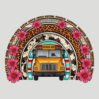 School Bus Leopard Cowhide Rainbow Zipper Hoodie | Teevron