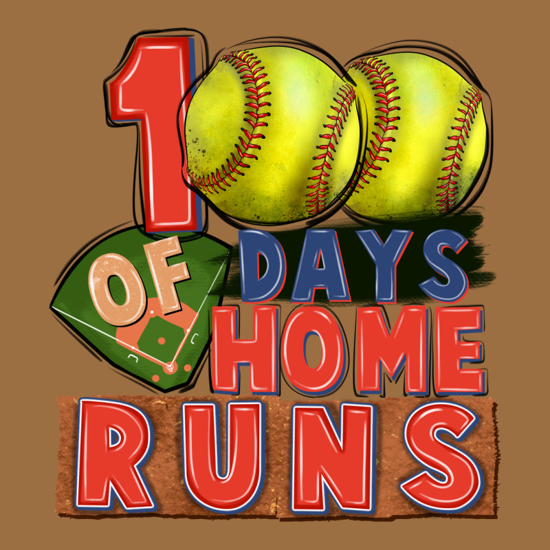 100 Days Of Home Runs Softball Vintage Tee by CowGirlArtShop | Teevron