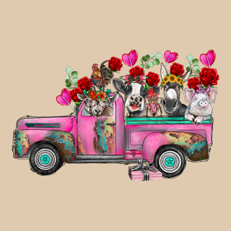 Farm Animals Valentine Truck Heavyweight Sweatshirt by RacoonDesign | Teevron