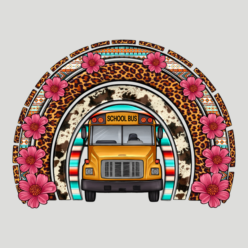 School Bus Leopard Cowhide Rainbow Zipper Hoodie by Artiststas | Teevron