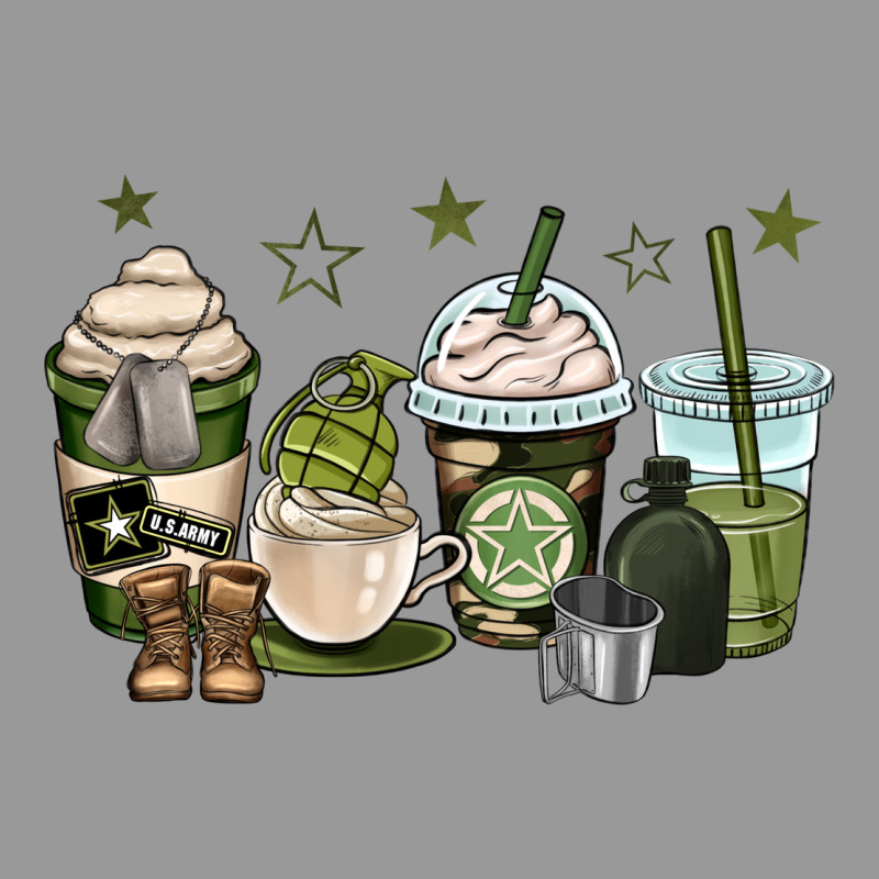 Us Army Coffee Cups Vintage Hoodie by OliviaCreatesArt | Teevron