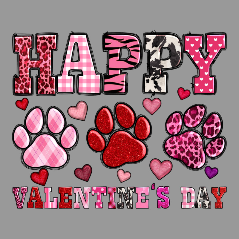 Happy Valentine's Day Paws Vintage Hoodie by OliviaCreatesArt | Teevron
