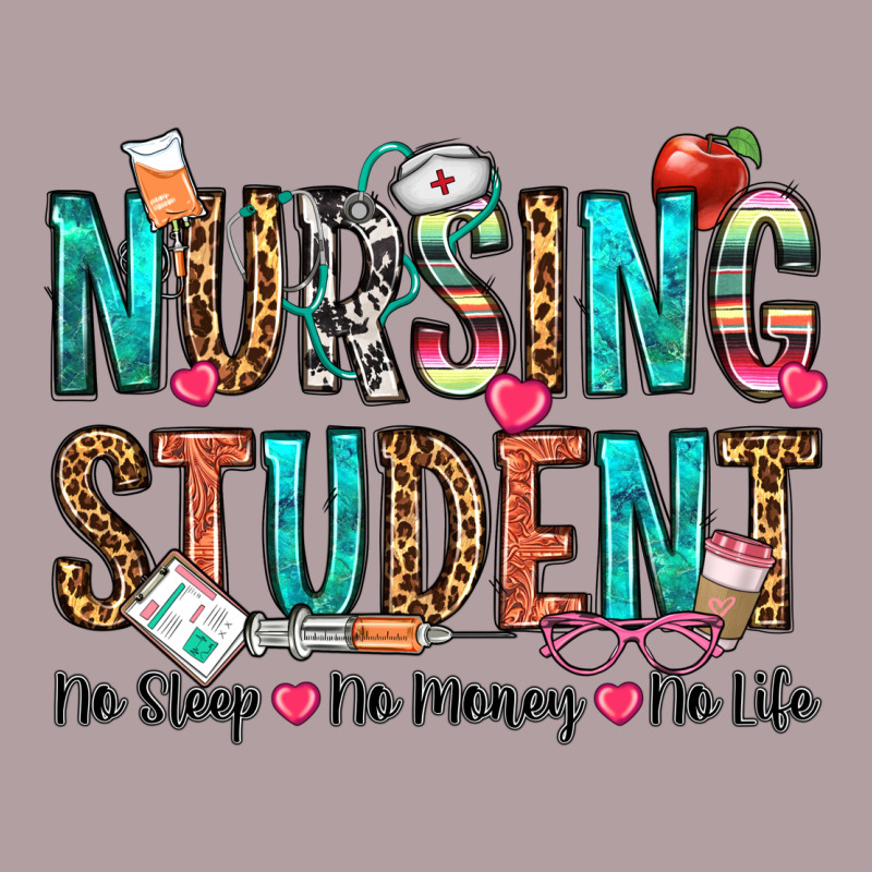Nursing Student No Sleep No Money No Life Vintage Hoodie by OliviaCreatesArt | Teevron