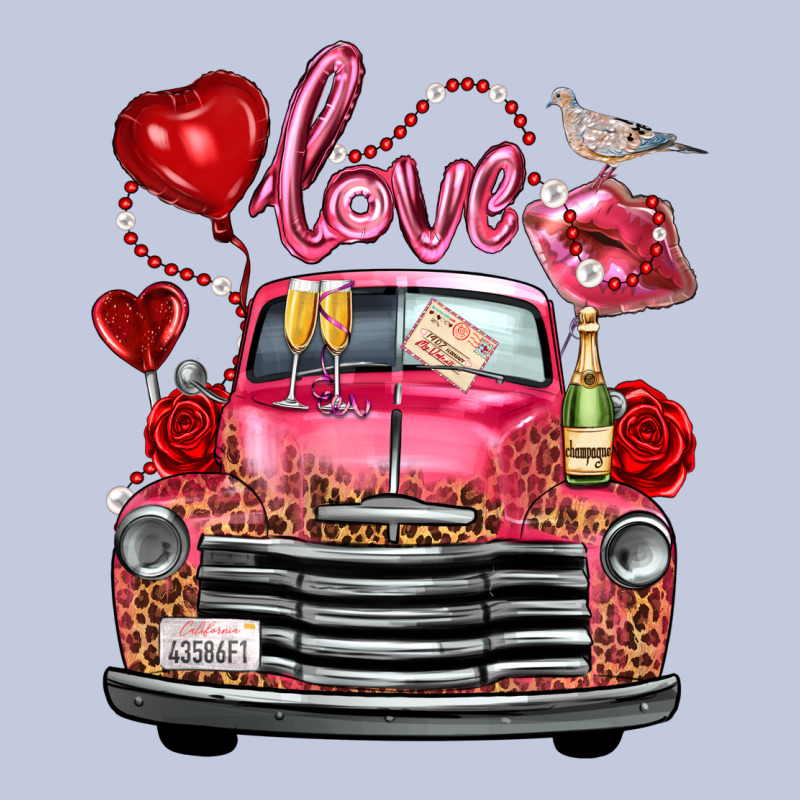 Western Valentines Day Truck Love Bird Letter Long Sleeve Tee by FaDigitalArtStudio | Teevron