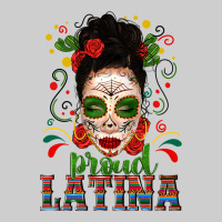 Proud Latina Skull Girl Messy Bun Premium Tee | Teevron