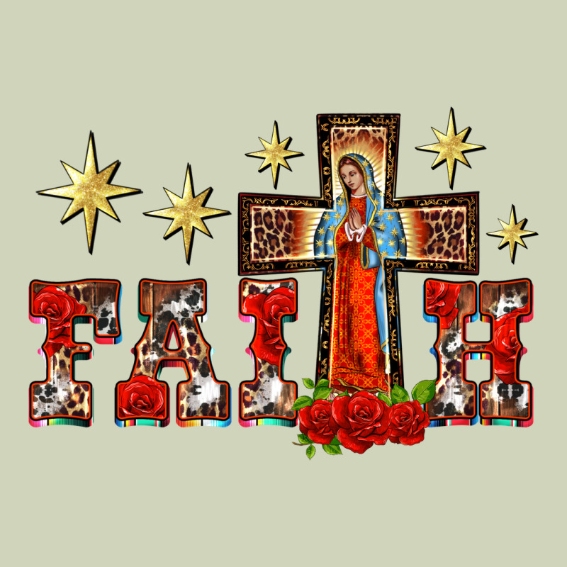 Faith Our Lady Of Guadalupe Cross Heavyweight Hoodie by BarkalooDesign | Teevron