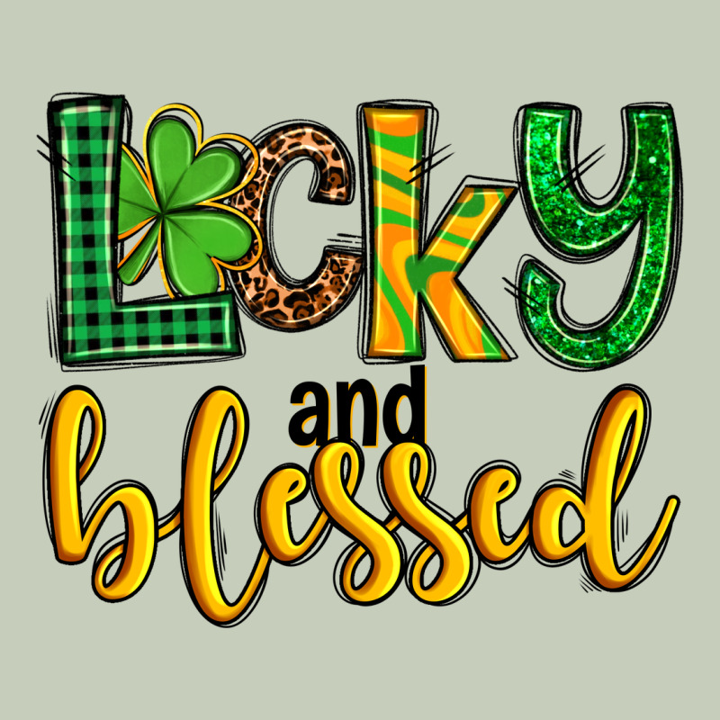 St. Patrick's Lucky And Blessed Long Sleeve Tee by OliviaCreatesArt | Teevron