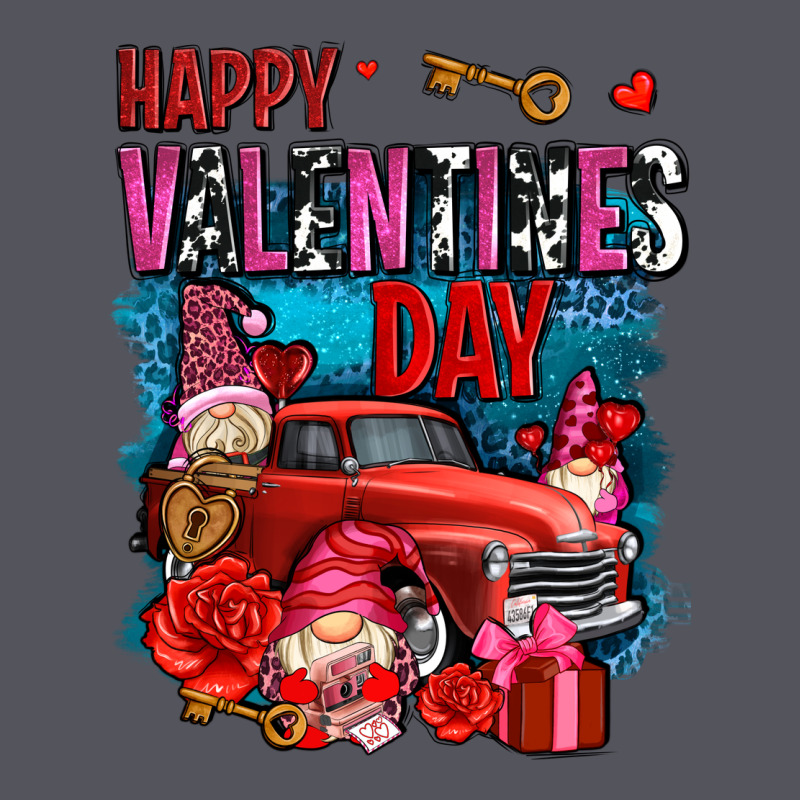 Happy Valentines Day With Gnomes And Truck Olivia Vintage Hoodie by OliviaCreatesArt | Teevron