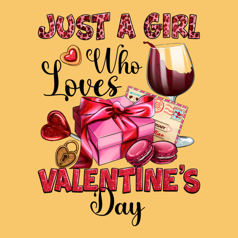 Just A Girl Who Loves Valentine's Day Vintage Hoodie by OliviaCreatesArt | Teevron