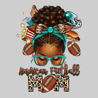 American Football Mom Afro Messy Bun Premium Tee | Teevron