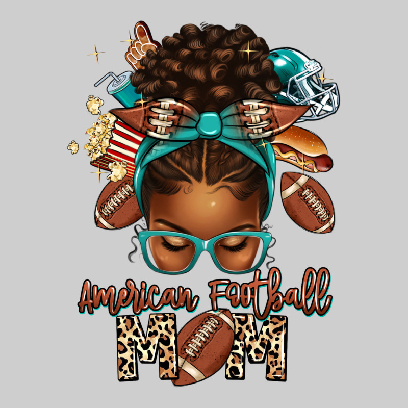 American Football Mom Afro Messy Bun Premium Tee by texasbilliewilder | Teevron