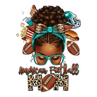 American Football Mom Afro Messy Bun | Teevron