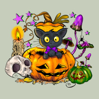 Black Cat Pumpkin Ladies Tee | Teevron