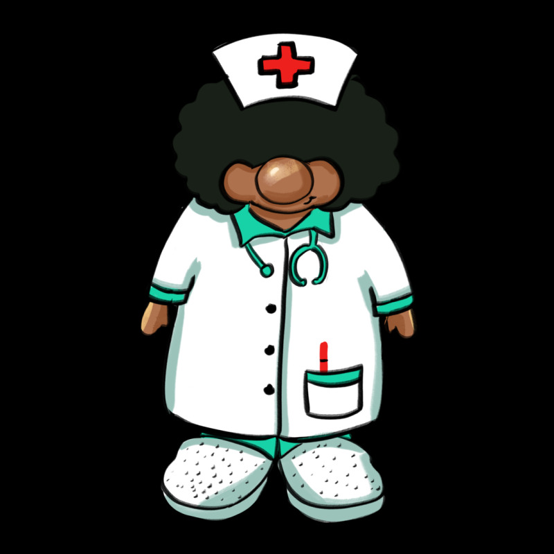 African Nurse Gnome Afro Hair Premium Sweatshirt by BarkalooDesign | Teevron