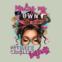 Minding My Own Small Business Messy Bun Ladies Tee | Teevron
