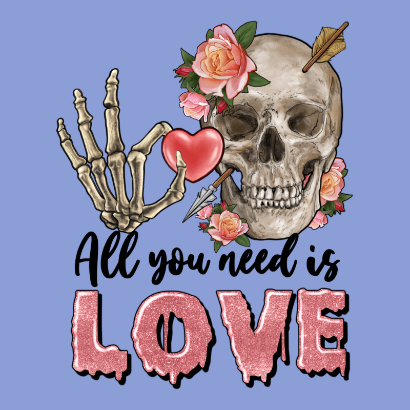 Skull All You Need Is Love Long Sleeve Tee by FaDigitalArtStudio | Teevron